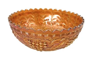 Kaiserglas goldene Ringelblume Karneval Glas Traube und Kabelschüssel 9" - Bild 1 von 12
