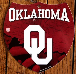 Licensed NCAA Plastic University of Oklahoma Sooners Interstate Sign - Picture 1 of 2