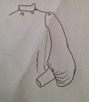 Blusa Camisa Mujer Estilo Eduardiano Hecha a Mano Manga Hinchada Cuello Alto, Tallas 4-30 Foto 1 de 2