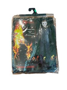 Halloween Michael Myers Jumpsuit, Mask & Knife Costume Youth M 8-10.  Free Ship!