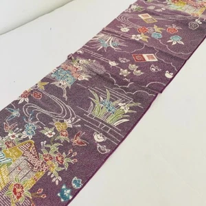 Mauve Wonderland #C 7x50 Vintage japanischer Kimono Seide Stoff Panel RS27 - Bild 1 von 7