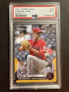 Janson Junk - 2022 MLB TOPPS NOW Card 602 Gold Parallel 1/1 RC - Picture 1 of 5