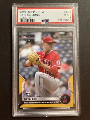 Janson Junk - 2022 MLB TOPPS NOW Card 602 Gold Parallel 1/1 RC - Image 1 of 4