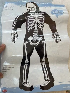 Totally Skelebones White SKELETON Halloween Costume Youth Medium 8-10 - Picture 1 of 8