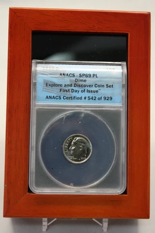 2019-D Roosevelt Dime 10c Explore and Discover Coin Set ANACS SP69 PL #542 w/Box Cover