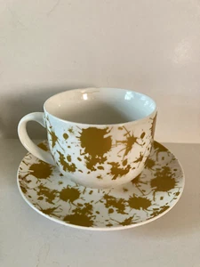 Maxwell Williams Metallic Bomb Breakfast Cup & Saucer Designed Claire Chilcott - Picture 1 of 7