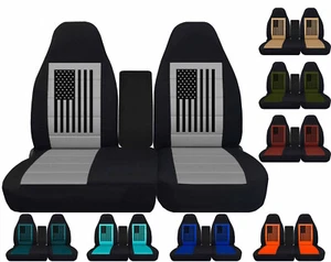 Funda de asiento con bandera americana para Chevrolet GMC serie C 03-09 asiento con consola - Imagen 1 de 19