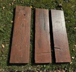 Mensola vintage in legno massiccio forte con staffe in metallo supporti e viti 80x21 - Foto 1 di 11