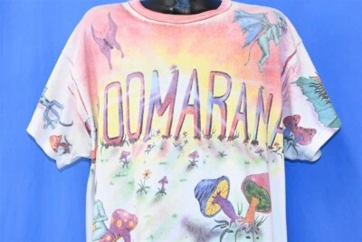 vtg 90s SHROOMARAMA SHROOM WITH A VIEW MUSHROOMS AOP ALL OVER PRINT t-shirt XL - Image 1 of 4