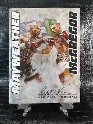 Conor McGregor-Floyd Mayweather Official Fight Program AUTO- MayMac- ARTIST AUTO - Image 1 of 3