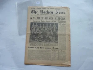 1949 JMAY 15 VINTAGE HOCKEY NEWS COVER NEW YORK MEET MAKE HISTORY - Picture 1 of 9