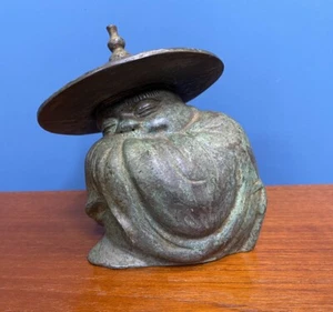 Vintage Bronze Sleeping Buddha Sculpture - Picture 1 of 7