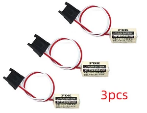 3Pcs For FDK CR14250SE CR14250SE-R 1747-BA 3V PLC Battery SLC500 with Plug - Picture 1 of 6