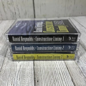 Constructive Living By David Reynolds - 3 Audio Cassettes - Picture 1 of 5