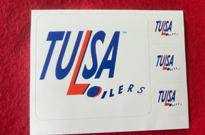 TULSA OILERS ~ Hoja de 4 pegatinas ~ Hockey ~ Buen estado ~ Carpeta guardada - Imagen 1 de 10