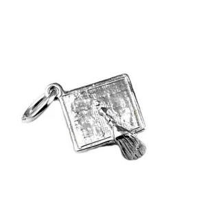 STERLING SILVER GRADUATION HAT CHARM - Picture 1 of 3