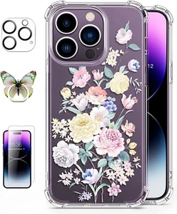 RoseParrot iPhone 14 Pro Case with Screen Protector + Camera Lens Protector - Picture 1 of 7