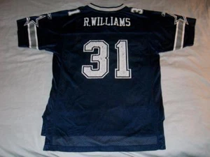 Roy Williams 31 Dallas Cowboys Reebok NFL Blue Jersey Boy's XL 18-20 used - Picture 1 of 6