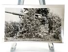 WW2 Photo American GI With Camouflage Field Artillery