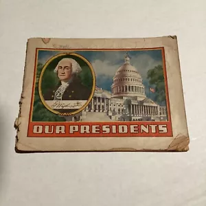 Vintage Advertising Booklet Our Presidents Nervine Alka Seltzer Pain Pills Paper - Picture 1 of 5