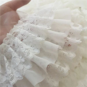 Chifón Ribete de Encaje 3 Capas Volantes Puños Borde Costura para Lolita Vestido - Imagen 1 de 11