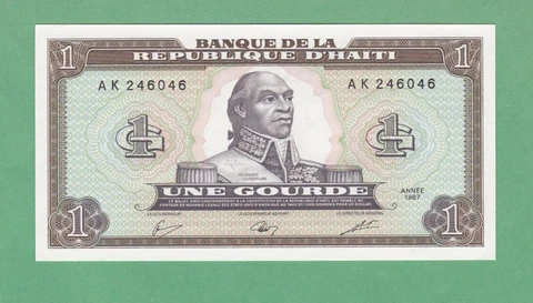 Haiti 1 Gourde Note  P-245  UNCIRCULATED Cover