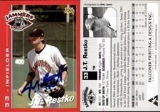 J.T. Restko Signed 2005 MultiAd Greensboro Grasshoppers #24 Card Auto
