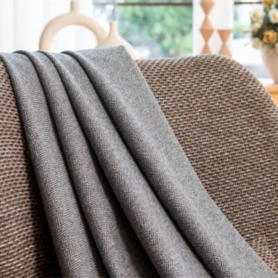 Ткань в елочку из шерстяной смеси толщиной 1,3 мм сделай сам отделка пальто шитье однотонная 1 мX150 см - Изображение 1 из 4