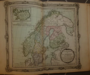 Carte issue atlas Desnos Brion de la tour 1766 la suede et la norvege - Picture 1 of 1