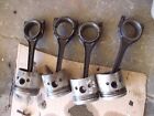 Ford 8N tractor engine motor (4) pistons rings rod rods piston ring caps Run