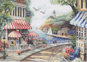 Cross Stitch Kit ~ Dimensions Cafe by the Sea #35157 - Picture 1 of 3