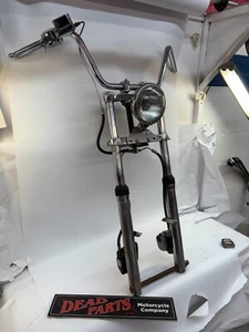 Harley Barneys Custom Wideglide 35mm Doble Disco Horquillas Delanteras Patas Pinzas Extremo - Imagen 1 de 12
