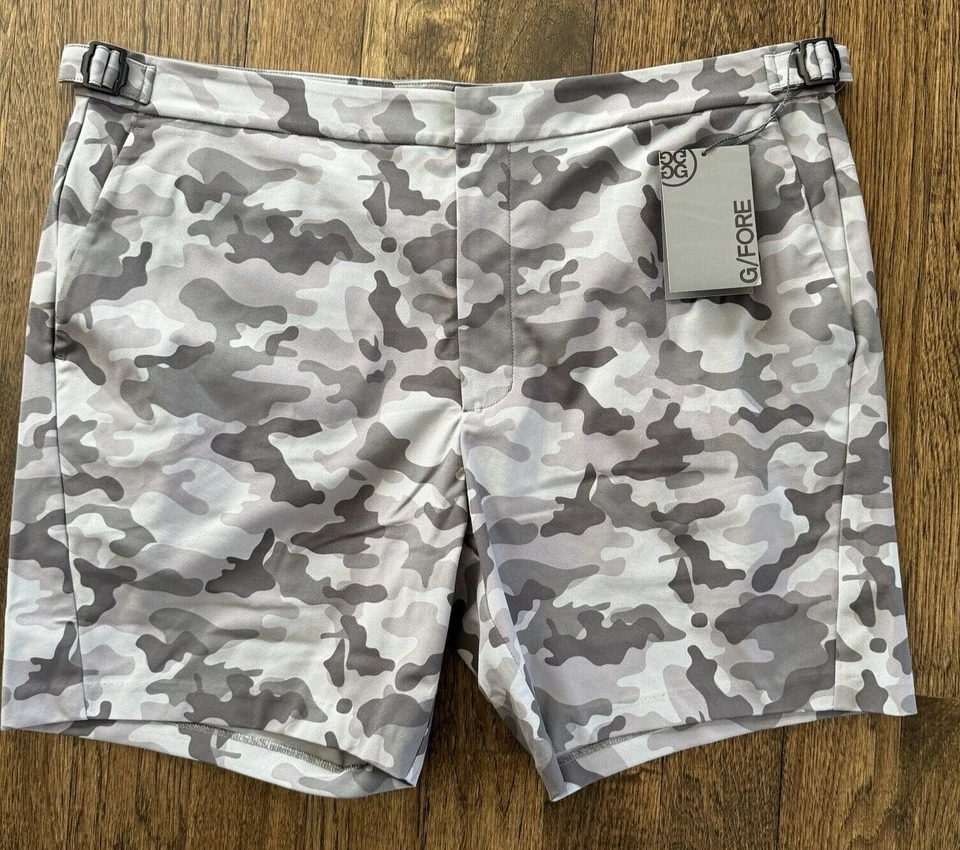 G/Fore Camo Tech Tab 4-Way Stretch Tour Golf Shorts Size 38
