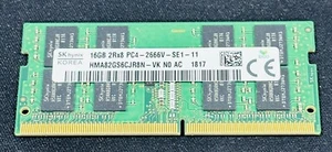 Hynix 16GB DDR4 2666 MHz PC4-21300 SODIMM 260-Pin 2Rx8 Laptop Memory RAM - Picture 1 of 3