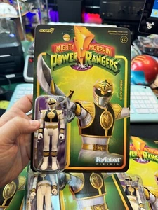Super7 Mighty Morphin Power Rangers White Ranger ReAction Figure Action Figure - Picture 1 of 2