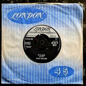 Ricky Nelson - It's Late / Never Be Anyone Else But You - Ex Con 1958 Tri 7" - Bild 1 von 2