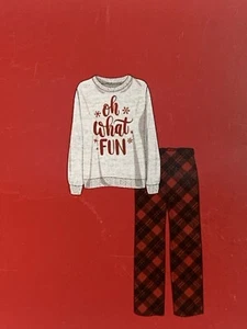 Holiday Style Christmas Women's 2 Piece Pajama Set Plus Size 1x - Picture 1 of 5