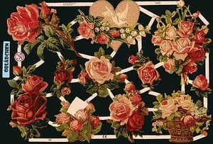 # GLANZBILDER  #  EF 7232, Rosen & Herz, wunderschön & mit GLIMMER  # - Bild 1 von 1