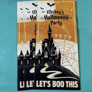 2022 Disney World Guide Karte MNSSHP HALLOWEEN PARTY Magic Kingdom Broschüre Lot 3 - Bild 1 von 1