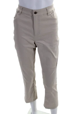 Pantalones al tobillo Renuar para mujer cinco bolsillos informales de pierna recta beige talla 16 Foto 1 de 4