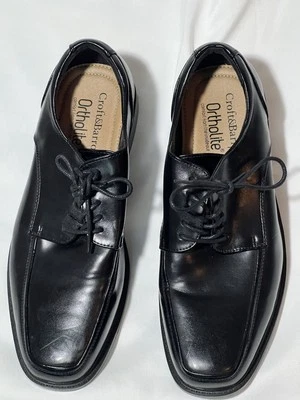 Черные мужские парадные туфли EUC Croft And Barrow Ortholite размер США 8,5 - Изображение 1 из 4