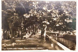 Cartolina - S. Giuliano Terme - Viale e Canale Boboli - 1936 - Foto 1 di 2
