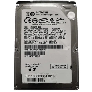 Festplatte 160gb hitachi SATA 2,5 " Interne Hts723216l9a360 Noteboo Aufbereitet - Bild 1 von 1
