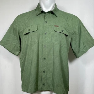 Orvis Green Button Up Short Sleeve Fishing Outdoor Casual Shirt Men's LARGE - Picture 1 of 13