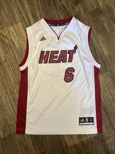 Jugend Adidas weiß LeBron James Miami Heat #6 Trikot Medium siehe Details - Bild 1 von 14