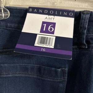 Women’s BANDOLINO Amy JEANS Size 16 Modern Straight Leg Fairview Blue NWT - Picture 1 of 8