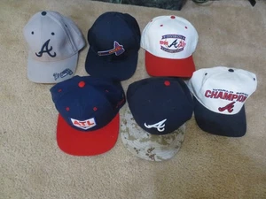Atlanta Braves Cap Sammlung Lot (6) 1995 World Series, NL Champs, Vintage - Bild 1 von 3