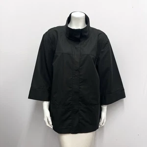Lafayette 148 New York Jacket Black Great Artsy Style Size 18 - Picture 1 of 9