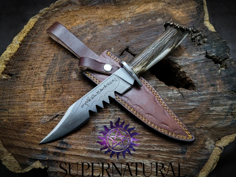 Cuchillo sobrenatural: cuchillo réplica hecho a mano para matar demonios de rubí Foto 1 de 4