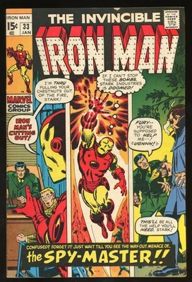 Iron Man #33 (1971) Marvel 1st Spymaster – Don Heck Art – Fine/VF Key Issue - Image 1 of 4